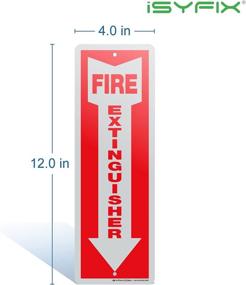 img 3 attached to Fire Extinguisher Sign – 2 Pack 4X12 Inch – 100% Rust Free