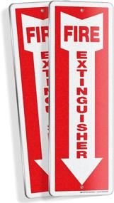 img 4 attached to Fire Extinguisher Sign – 2 Pack 4X12 Inch – 100% Rust Free