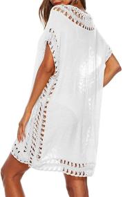 img 2 attached to 👙 Adisputent Women's Crochet Chiffon Beach Cover Up Dress for Swimsuits, Bathing Suits, and Bikinis