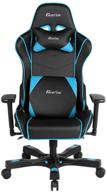 🕹️ clutch chairz crank series: ergonomic gaming chair with lumbar pillow - black/blue логотип