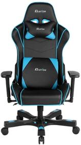 img 4 attached to 🕹️ Clutch Chairz Crank Series: Ergonomic Gaming Chair with Lumbar Pillow - Black/Blue