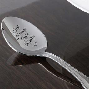 img 1 attached to 🥄 Steeliness Steel Spoon with Messages - Friendship Gift - Love - Valentine - Gift for Him - Moving Away Gift - Coffee Together - by Boston Creative Company LLC