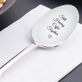 img 2 attached to 🥄 Steeliness Steel Spoon with Messages - Friendship Gift - Love - Valentine - Gift for Him - Moving Away Gift - Coffee Together - by Boston Creative Company LLC