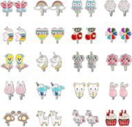 🦋 painless princess girls' jewelry - animal butterfly earrings logo