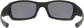 img 1 attached to 🕶️ Oakley Men's Standard Issue Fives Squared Flag Collection Sunglasses - Matte Black/Grey, OS