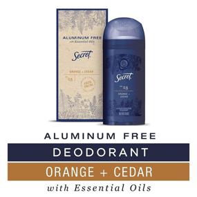 img 1 attached to 🍊 Aluminum Free Women's Secret Deodorant with Orange Cedar Essential Oils - 2.6 oz