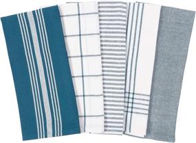 img 3 attached to 🛋️ KAF Home Soho Kitchen Dish Towel Set - 10 Tea Towels, 18 x 28 Inch - Soft & Absorbent Mixed Set of Flat Towels in Teal