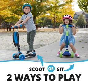 img 3 attached to 🛴 RideVOLO K02 2-in-1 Kick Scooter with Removable Seat | Ideal for 2-6 Year Olds – Adjustable Height | Extra-Wide Deck | PU Flashing Wheels | Perfect Christmas Gift