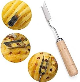 img 3 attached to 🍍 Efficient 2Pcs V Shape Stainless Steel Pineapple Eye Peeler Remover for Easy Eye Removal