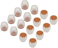 🪑 shintop 16pcs silicone chair leg caps, clear round table chair leg tips, anti-slip and scratch-prevention logo