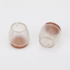 img 2 attached to 🪑 Shintop 16pcs Silicone Chair Leg Caps, Clear Round Table Chair Leg Tips, Anti-Slip and Scratch-Prevention