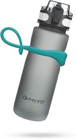 img 4 attached to 🚰 Tritan Sports Water Bottle with Magnetic Strap, Silicone Holder Handle, and Flip Top Lid - BPA Free, 18 oz and 30 oz Sizes