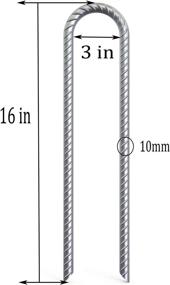 img 3 attached to 🌪️ OK5STAR 8-Pack Trampoline Wind Stakes: Secure Your Trampoline with 16 Inch U Shaped Rebar Ground Stakes - Galvanized Ground Anchors for Maximum Security