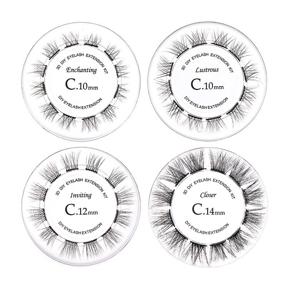 img 1 attached to 👁️ Lanvier Home Use DIY Eyelash Extension Kit - 48 Clusters of Glue-Bonded Lash Extensions for Fluttery, Natural Look - Volume Lashes in 10mm, 12mm, and 14mm Effect