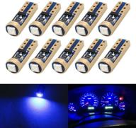 💡 улучшите свою приборную панель с boodled 10x супер яркими лампочками led t5 canbus без ошибок (синий) логотип