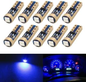 img 1 attached to 💡 Улучшите свою приборную панель с Boodled 10x супер яркими лампочками LED T5 Canbus без ошибок (синий)