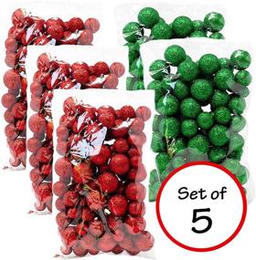 img 3 attached to ❄️ Glittery Colored Snow Balls - Set of 5 Bags: Red and Green Foam Balls by BANBERRY DESIGNS for Vase Filler, Table Scatter Decorations, Party Accessories