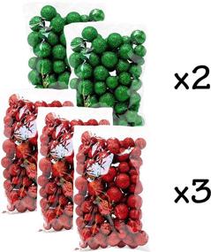 img 2 attached to ❄️ Glittery Colored Snow Balls - Set of 5 Bags: Red and Green Foam Balls by BANBERRY DESIGNS for Vase Filler, Table Scatter Decorations, Party Accessories