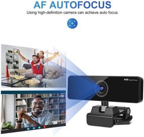 img 2 attached to 📷 HD Auto Focus Webcam with Built-in Microphone, 1080p Streaming Camera for Skype/Desktop/PC/Conference, USB Universal Webcams with Flexible Rotary Clip, Widescreen Video Calling and Recording Capabilities