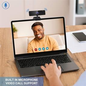 img 1 attached to 📷 HD Auto Focus Webcam with Built-in Microphone, 1080p Streaming Camera for Skype/Desktop/PC/Conference, USB Universal Webcams with Flexible Rotary Clip, Widescreen Video Calling and Recording Capabilities