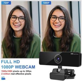 img 3 attached to 📷 HD Auto Focus Webcam with Built-in Microphone, 1080p Streaming Camera for Skype/Desktop/PC/Conference, USB Universal Webcams with Flexible Rotary Clip, Widescreen Video Calling and Recording Capabilities