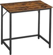 🖥️ vasagle alinru computer desk, 31.5-inch writing desk, small home office study workstation, industrial style laptop table, easy assembly, steel frame, rustic brown/black ulwd038b01 logo