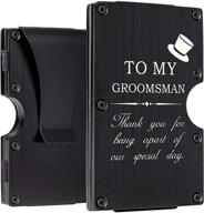 💼 customized aluminum engraved groomsmen accessories: wallets, card cases & money organizers logo