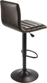 img 3 attached to 🪑 Winsome Wood Holly Triple Stitch Airlift Stool with 'L' Back and Soft PU Seat - Adjustable Height Barstool for Comfort and Style