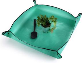 img 3 attached to 🌿 EAXBUX 2PCS Waterproof Foldable Gardening Work Cloth for Indoor Bonsai & Succulent Plant Transplanting & Care