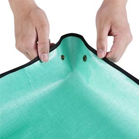 img 2 attached to 🌿 EAXBUX 2PCS Waterproof Foldable Gardening Work Cloth for Indoor Bonsai & Succulent Plant Transplanting & Care
