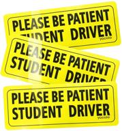 🚗 yacoto 3pcs student driver car magnet safety sign: reflective bumper magnets for new drivers logo