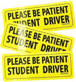 img 4 attached to 🚗 Yacoto 3Pcs Student Driver Car Magnet Safety Sign: Reflective Bumper Magnets for New Drivers