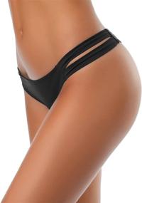 img 2 attached to 👙 Stylish SHEKINI Brazilian Manhattan Women's Swimsuit Bottoms with Strappy Design