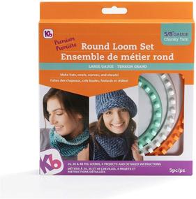 img 3 attached to 🧶 Premium Chunky Round Knitting Loom Set by Authentic Knitting Board