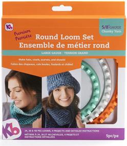 img 4 attached to 🧶 Premium Chunky Round Knitting Loom Set by Authentic Knitting Board