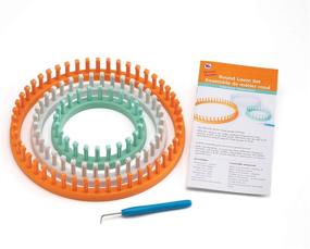 img 1 attached to 🧶 Premium Chunky Round Knitting Loom Set by Authentic Knitting Board