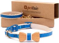 🐱 pettsie breakaway cat collar bowtie and friendship bracelet set - includes gift box, made of durable 100% cotton, features d-ring for accessories, lightweight, comfortable, soft - adjustable size 8-11 inch logo