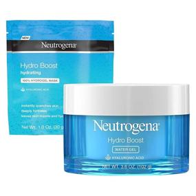 img 4 attached to 🧴 Neutrogena Hydro Boost Hyaluronic Acid Water Gel Facial Moisturizer (Deluxe Size, 3.6 Fl. Oz) &amp; Hydrating 100% Hydrogel Face Mask (1 oz) with Hyaluronic Acid by Neutrogena