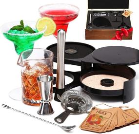 img 4 attached to 🍹 Frolk Complete Bar Set - Premium Bar Tools & Accessories - Includes Mixing Glass, Cocktail Glasses, Spoon, Muddler, Jigger - Mixology Barware Kit for Bartending & Cocktail Mixing