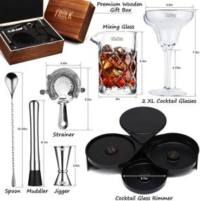 img 3 attached to 🍹 Frolk Complete Bar Set - Premium Bar Tools & Accessories - Includes Mixing Glass, Cocktail Glasses, Spoon, Muddler, Jigger - Mixology Barware Kit for Bartending & Cocktail Mixing