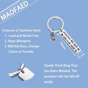 img 3 attached to 🦉 MAOFAED Owl Keychain: A Heartfelt BFF Friendship Keychain for Support and Strength