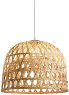 🌿 skytalent woven bamboo pendant light: natural hand woven rattan chandelier for dining room & bedroom logo