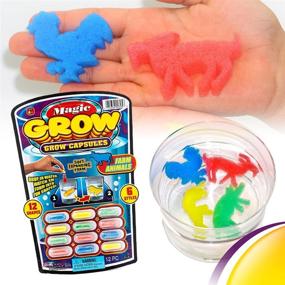 img 1 attached to 🌱 JA-RU Magic Grow Capsules: Exciting Growing Animals & Dinosaurs Bath Toys for Kids (305-1C)