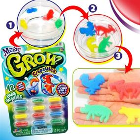 img 2 attached to 🌱 JA-RU Magic Grow Capsules: Exciting Growing Animals & Dinosaurs Bath Toys for Kids (305-1C)