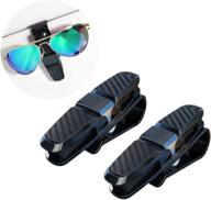 🕶️ tao cicada glasses clip for car - 2 pack, 180° rotational holder with ticket card & sun visor clip (black) logo