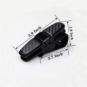 img 3 attached to 🕶️ TAO CICADA Glasses Clip for Car - 2 Pack, 180° Rotational Holder with Ticket Card & Sun Visor Clip (Black)