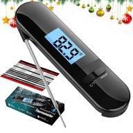 digital waterproof meat thermometer with lcd backlight for cooking/grilling/candy/liquids - instant read food thermometer логотип