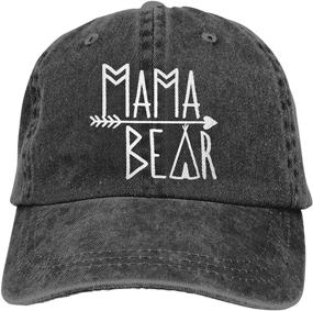 img 3 attached to OASCUVER Women's Mama Bear 🧢 Denim Hat - Adjustable Stretch Baseball Cap