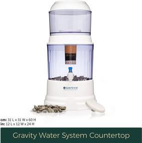 img 1 attached to 🚰 Santevia Gravity Water System - Countertop Model: Alkaline and Fluoride Filter with Mineral Infusion, Chlorine and Fluoride Removal