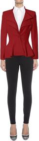 img 3 attached to Stylish Medium Women's Double Office Blazer JK43864: Perfect for Suiting & Blazers